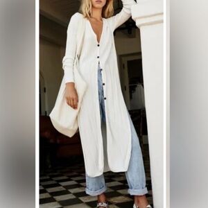 Free People white skinny mini sweater